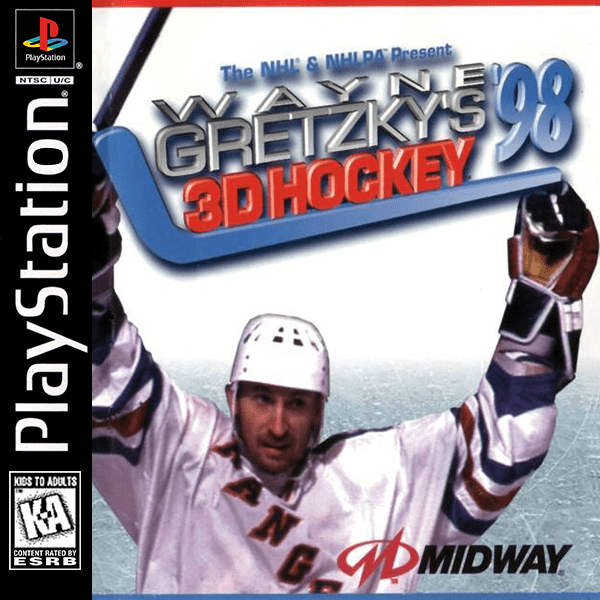 Wayne Gretzky's 3D Hockey 98 box art for Playstation